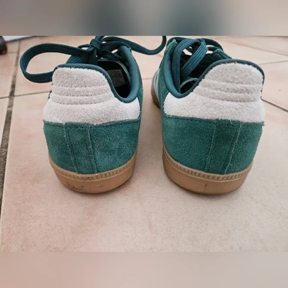 Adidas Samba green white stripes sz 5.5 men's 38EU unisex sneakers - Picture 4 of 6